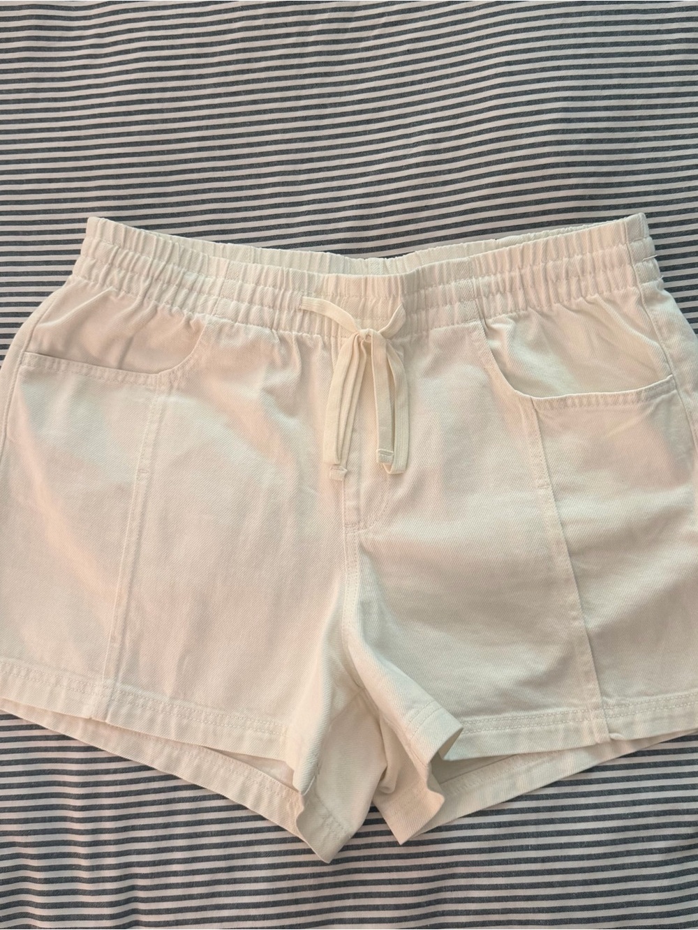 White Denim Shorts (100% Cotton)